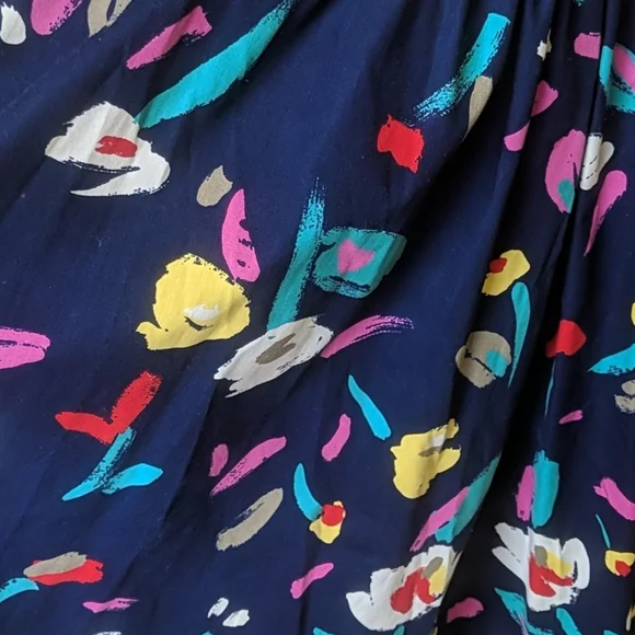 Vintage Multicolor Abstract Midi Dress - Picture 4 of 7